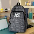 thumbnail image 4 of Polka Dots School Backpack, Multi-layer Backpack with Pendant, Spacious Bag for Shopping Work College, Black, 4 of 8