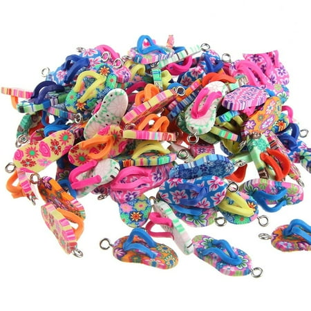 

HOMEMAXS 40pcs Artificial Clay Personalized Ornament Pendant DIY Bracelet Necklace Jewelry Accessories(Mixed Color)