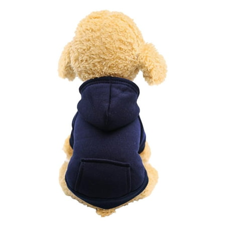 

TOYMYTOY Pet Warm Coat Warm Puppy Pocket Clothes Cold Weather Outfits Customes for Winter Autumn (Size S Navy)
