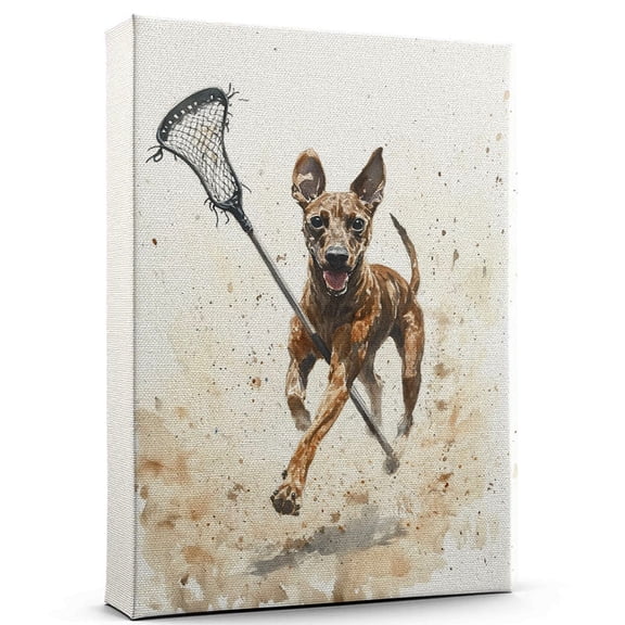 Xoloitzcuintli Dog Canvas Lacrosse Stretched Canvas Size 8x12 – Funny Xoloitzcuintli Dog Canvas Wall Decor, Funny Dog Wall Art for Lacrosse Room