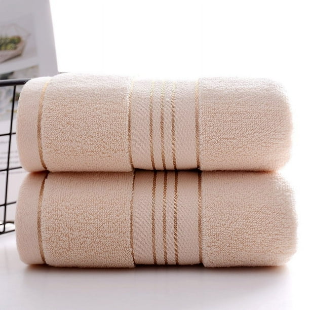 Nvzi 3 toallas de baño, proceso de corte, toalla de mano de algodón suave para el hogar, súper suave y muy absorbente, 13,39 x 29,13 pulgadas (blancuzco)