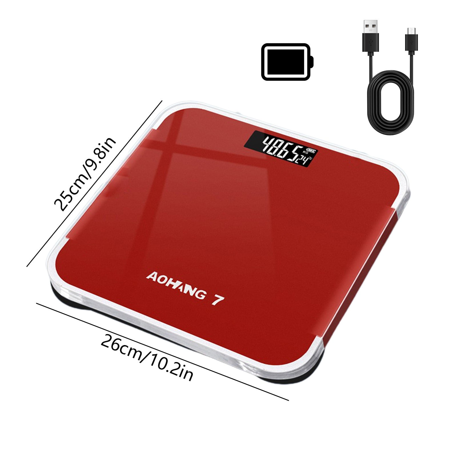 Qholemyo Digital Scales For Body Weight Sleek Bathroom Scale Portable Weighing Scale For Indoor Household And Business