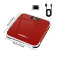 thumbnail image 2 of Dnogom Rechargeable Digital Bathroom Body Weight Scale, 10.24x10.24" Tempered Glass Scale with LCD Display for Health Fitness Tracking, 2 of 6