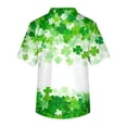 thumbnail image 5 of Fgvctg St. Patrick's Day Scrub Tops for Men Casual Short Sleeve Cute Shamrock Print Scrubs Tops Loose V Neck Work Shirt Scrub Workwear Nurse Uniform Medical Shirt with Pockets Fluorescent Green M, 5 of 6
