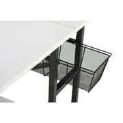Sew Ready Mobile Fabric Cutting Table with Storage 30 H in Charcoal/White