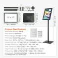 thumbnail image 6 of KFFKFF Sign Stand, 11 x 17 Inch Adjustable Vertical and Horizontal Poster Display, Robust Floor Sign Holder with Metal Foundation for Showcasing, Promoting, and External Use, Black, 6 of 9
