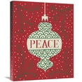 thumbnail image 1 of Global Gallery's 'Jolly Holiday Ornaments Peace' By Michael Mullan Stretched Canvas Wall Art, 1 of 4