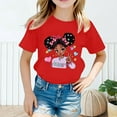 thumbnail image 2 of WEAIXIMIUNG Vêtements pour Adolescentes 10-12 Tendance Été Enfant Filles Mignon Mode Imprimé Col Rond Confortable T-Shirt à Manches Courtes Été Décontracté Ample T-Shirt Hauts 8-10 Ans, 2 of 4
