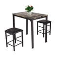 thumbnail image 6 of 3 Piece Counter Height Dining Set Faux Marble Table HW57058color WC, 6 of 14