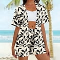 thumbnail image 4 of FNFYFH Women's 2 Piece Sets Tropical Open Front Kimono Cover Up and Shorts Set Summer Beach Vacation Outfits, 4 of 6