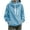 Light Blue, variant on Admvng Women's Windproof Jacket Half Zip Pullover Drawstring Pocket Lightweight Water Resistant Outdoor Travel Windbreaker Coat