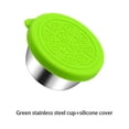 thumbnail image 3 of Salad Dressing Container Silicone Lid Stainless Steel Sauce Containers Cover Cups for Home Kitchen Dining Room Restaurant Green, 3 of 8