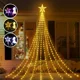 thumbnail image 4 of Guirnalda de luces navideñas en forma de cascada con estrella decorativa, adornos para árboles de Navidad 2024 para el hogar, Navidad, Año Nuevo 2025, 4 of 5