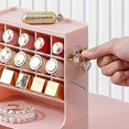 thumbnail image 3 of Makeup Organizer Drawer with Large Space, Easy to Storage, Top Groove Design, Dustproof Drawers, Slant In Design, Space Saving for Jewelry, Lipstick and Cosmetics, 3 of 5