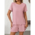 thumbnail image 2 of EASYBRA Women Pants Suit Solid Color Casual Two Piece Outfit Three Quarter Sleeve and Pants All Season S-XL, 2 of 7