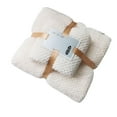 thumbnail image 2 of Coral Fleece Towel Bath Towel Mother In Law Set Towel Children Adult Soft Absorbent Four Seasons Available Towel Bath Towel Two Piece Set Polyester Towel,White,Coral Fleece, 2 of 9
