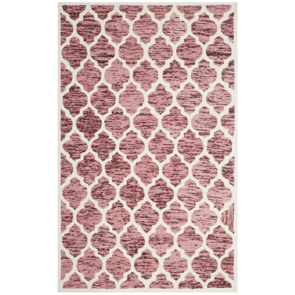 Safavieh Himalaya Carmella Distressed Wool Area Rug, Red/Ivory, 5' x 8'