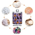 thumbnail image 6 of Yayeee 2 Pack Qtip Holder Bathroom Cotton Swab Canister with Lid Clear Dispenser Set, Halloween Pumpkin, 6 of 6