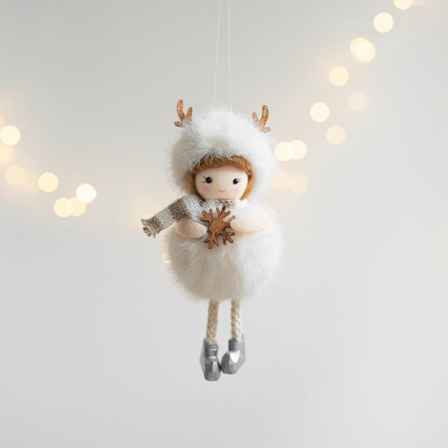 Doll Plush Christmas Tree Ornaments, Plush Doll Decorations, Soft Fabric Dolls, for Home Christmas Decor, Thanksgiving Birthday Gifts, Unique Gift Ideas, Foldable Design, Portable Storage,