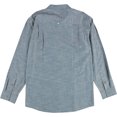 thumbnail image 2 of Alfani Mens Heathered Button Up Shirt, darkblue, M Neck, 2 of 2