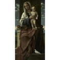 thumbnail image 3 of Girolamo da Santacroce 14x24 Black Modern Framed Museum Art Print Titled - Virgin and Child Enthroned (1516), 3 of 5