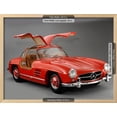 thumbnail image 3 of 1957 Mercedes Benz 300 SL Gullwing, Framed Art Print Wall Art Sold by ArtCom, 3 of 6