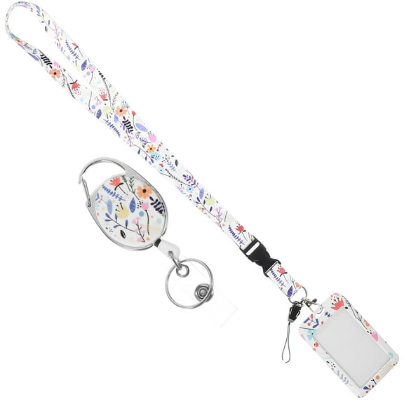 Hytrove Name Badge Holder ID Card Holders Plastic White 1 Set