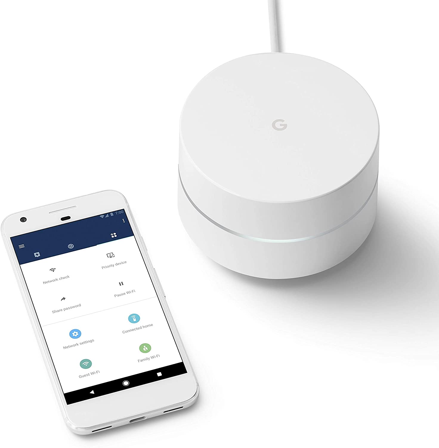 Restored Google Wi-Fi System 1-Pack Mesh Router White (Refurbished)