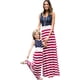 thumbnail image 3 of WIWIQS Verano Lindo Mamá y Yo Boho Rayas Chevron Maxi Vestidos, 3 of 5