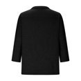 thumbnail image 4 of Virmaxy Womens Blouses Long Sleeve Shirt Women Casual Fashion Solid Color Button T-Shirt Long Sleeves One Shoulder Top Blouse Tops Black-3 S, 4 of 6