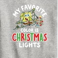 thumbnail image 3 of SpongeBob SquarePants - My Favorite Color Is Christmas Lights - Toddler And Youth Crewneck Fleece Sweatshirt, 3 of 6