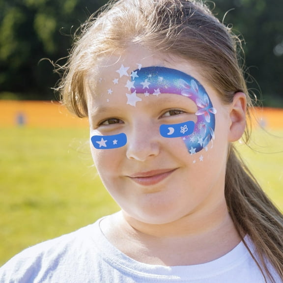 KONTONTY 50 Sheets Reusable Anti-Glare Eye ps for Baseball and Football Fans Decorative Face Stickers for Fan Gear