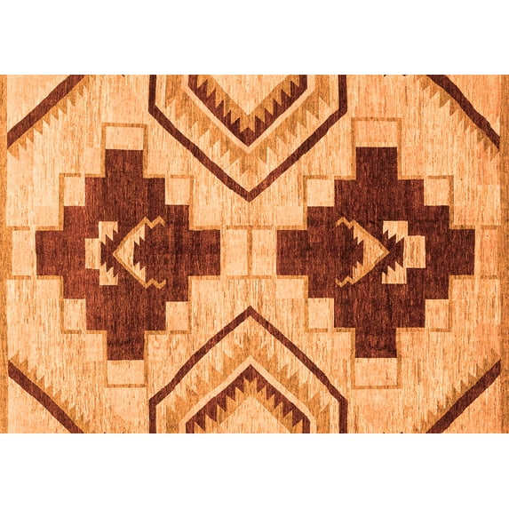 Ahgly Company Indoor Rectangle Southwestern Orange Country Area Rugs, 2' x 5'