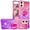 Pink Mauve, variant on CCSmall Cute Case for Samsung Galaxy A06 with Kickstand for Girls Women, Liquid Glitter Sparkle Bling Phone Case Gradient Floating Quicksand Cover for Samsung Galaxy A06 JB Pink Mauve