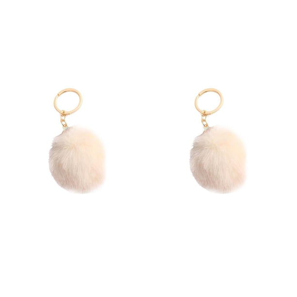 Inteprter Fuzzy Ball Llavero Flexible Portátil Llaveros Conveniente Adorable Práctico Delicado Llaveros Mujeres Negro 4cm Type2 NO2 Inteprter CBP344354