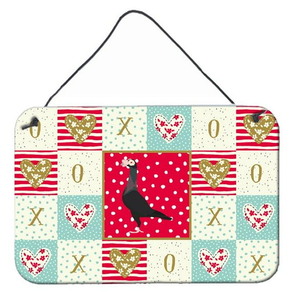 Caroline's Treasures CK5372DS812 English Carrier Pigeon Love Wall or Door Hanging Prints, 8x12, multicolor