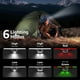 thumbnail image 3 of Headlamp Rechargeable, [2 Pack] 2000L Waterproof LED Headlamp with Red Warning Light, 6 Lighting Modes, Long Run Time, Lightweight Headlamp for Kids a, 3 of 5