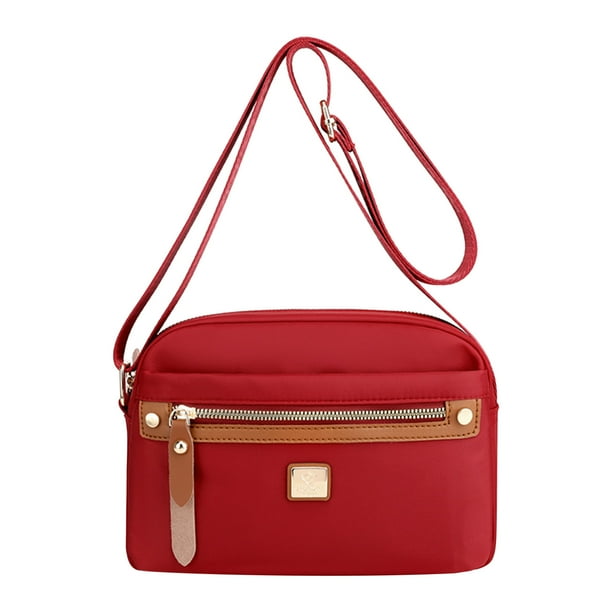 Nylon Crossbody Bag, Crossbody Bag With Multiple Pockets And One Shoulder Nylon Fabric For Women