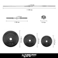 thumbnail image 3 of Set Pesas Barra Recta Barra Z Par Mancuernas 100 Lbs Discos negro CH Xtreme Life DPDCK7000003, 3 of 7