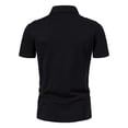 thumbnail image 3 of Birdeem T-Shirt Décontracté pour Homme, Uni, Coupe Ajustée, Manches Courtes, Col Rabattu, avec Poche, Hauts, Blouse, 3 of 9
