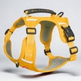 thumbnail image 3 of Dog Harness and Leash Set No Pull Dog Vest Harness Adjustable Soft Suede Reflective Breathable Pet Harness with 59in Leash XL for Medium Dogs Walking Training Outdoor Yellow, 3 of 9