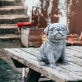 thumbnail image 6 of Folamadak Home Decoration Dog Garden Decor Garden Statue Decor Figurines Resin Statue Crafts Pug Decoration & Hangs, 6 of 9