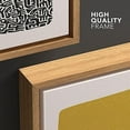 thumbnail image 4 of IDEA4WALL Framed Canvas Wall Art Yellow and Black Polygon Color Blocks Abstract Shapes Art Modern Bohemian Contemporary Calm/Relax Print for Living Room, Bedroom, Office -&nbsp;16"x24" Natural, 4 of 5