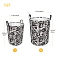 thumbnail image 3 of Balery Lilies Flowers Cesta de ropa redonda con asas, impermeable, independiente, para ropa, juguetes, dormitorio y familia-Medium, 3 of 6