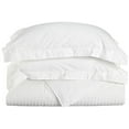 thumbnail image 1 of 400-Thread Count 100% Egyptian Cotton Elegant Stripes Duvet Cover Set White / King/Cal King, 1 of 1