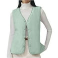 thumbnail image 2 of Women's Winter Thermal Tank Top: Lightweight V-Neck Jacket for Casual Wear, Breathable Polyester, Plus Sizes Available, 2 of 3