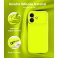 thumbnail image 3 of PLUHKN-Magnetic for iPhone 17 Case,Compatible with Magsafe,Classic Liquid Silicone Mobile Phone Case,Integrated Camera Control Button,Anti-Scratch Microfiber Lining, Neon Yellow, 3 of 4