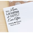 thumbnail image 3 of Printtoo Personalized Violet Self Inking To Love| Laughter And Happily Ever After Custom Wedding Favor Rubber Stamper-60 x 40 mm, 3 of 6