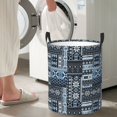 thumbnail image 5 of Sikiie Snowflake Vintage Pattern Print Round Dirty Clothes Basket, Waterproof Standing Foldable Storage Basket, for Laundry Room, Bedroom, Bathroom Storage-Medium, 5 of 6