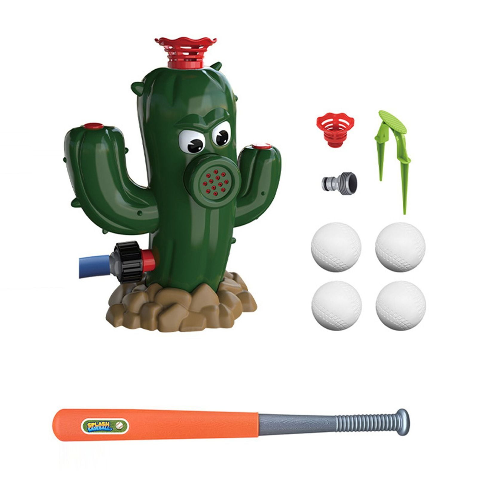 2-In-1 Water Sprinkler Baseball Helicopter Toy, Firefighting Themed Water Spray Toy, Dual-Function Play for Everyone, Easy to Use, Perfect for Yard, Pool and Outdoor Water Fun